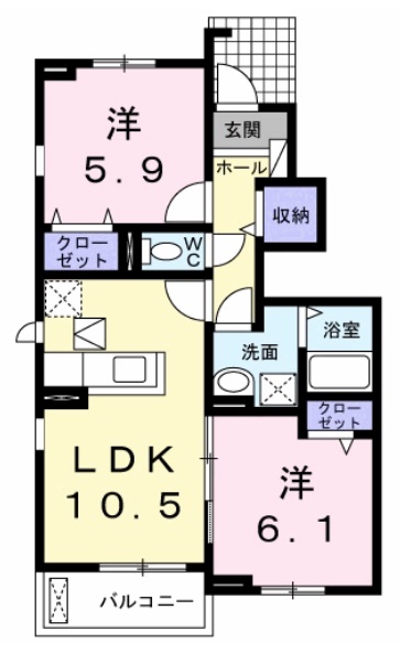 コンフォート・ビスタ２の間取り