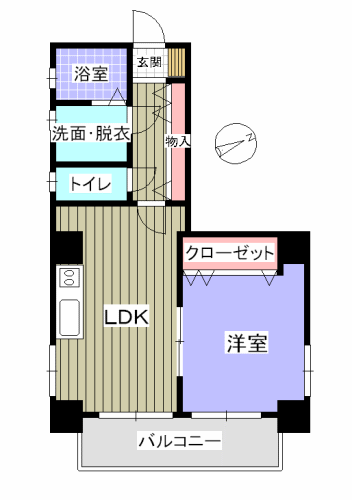 広島市中区袋町のマンションの間取り