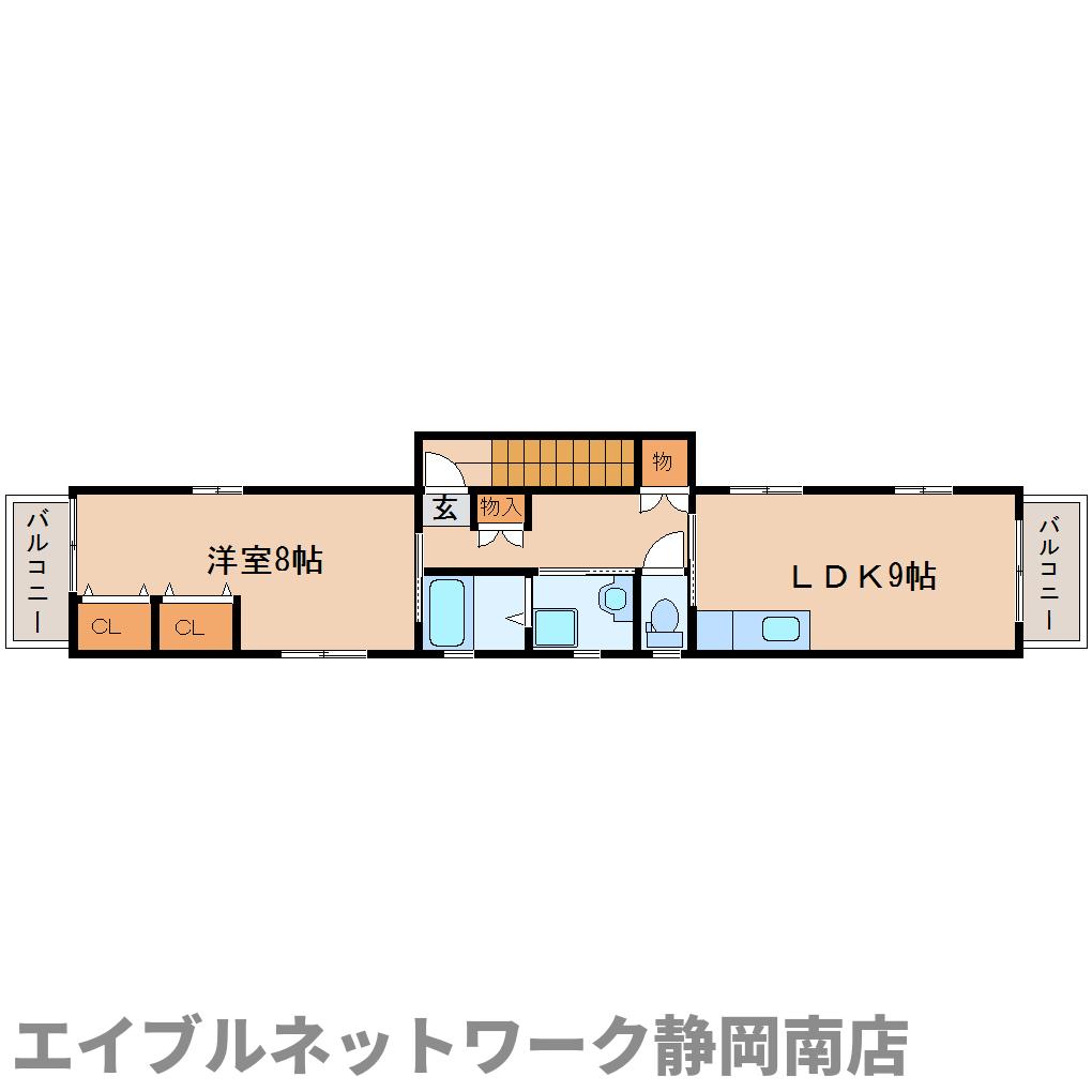 静岡市駿河区小鹿のマンションの間取り