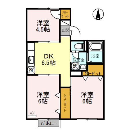 彦根市西今町のアパートの間取り