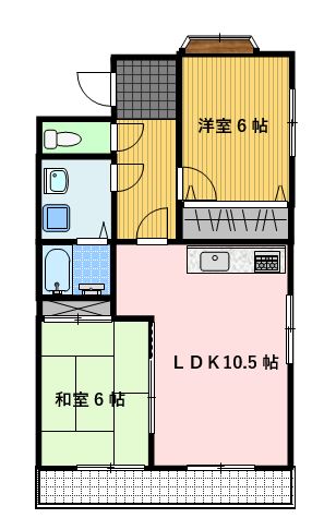 長崎市岩川町のマンションの間取り