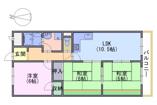 アルカサール向陽の間取り