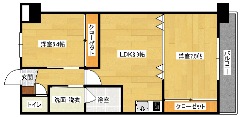 広島市中区十日市町のマンションの間取り