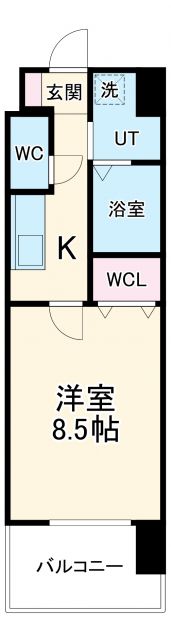 【一宮市栄のマンションの間取り】