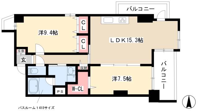 【イーグルヘッド橦木の間取り】