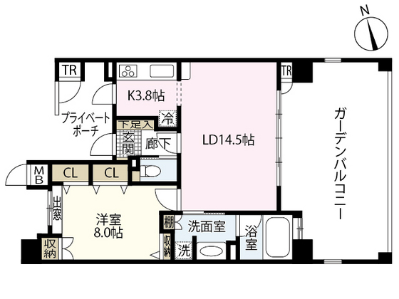 【廿日市市宮島口西のマンションの間取り】