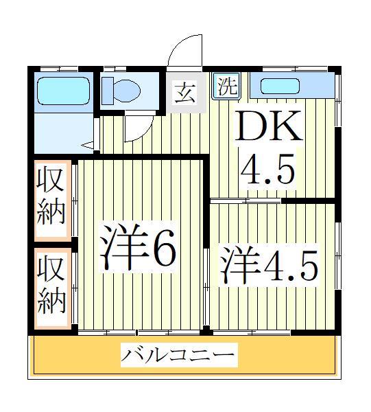 柏市宿連寺のアパートの間取り