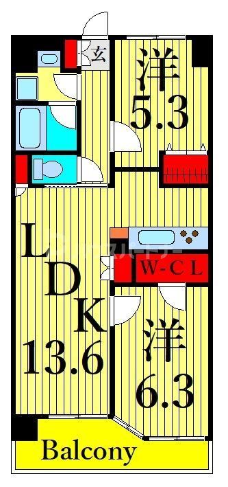 荒川区南千住のマンションの間取り