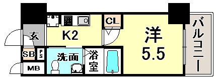 エスリード神戸WESTの間取り