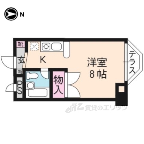 大津市萱野浦のマンションの間取り