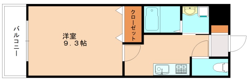 北九州市小倉北区片野新町のマンションの間取り