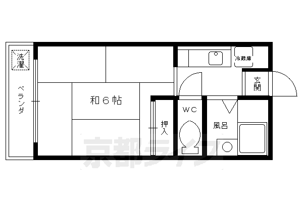 三島郡島本町山崎のアパートの間取り