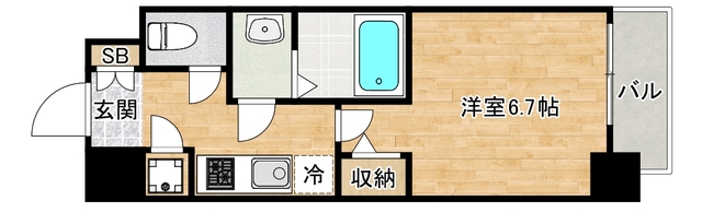 大阪市天王寺区国分町のマンションの間取り