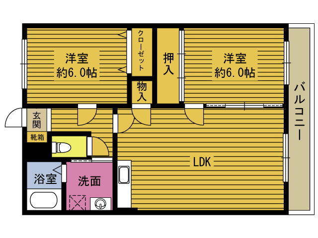 サンコーポＢ棟の間取り