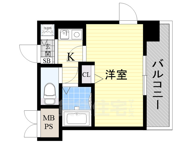 大阪市北区天神西町のマンションの間取り