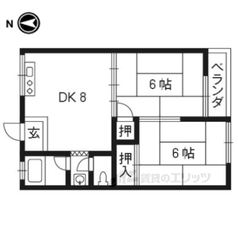 男山ハイツＡ棟の間取り