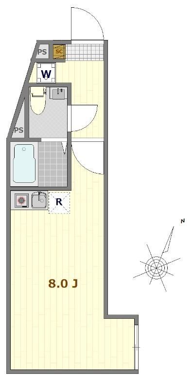 東村山市諏訪町のアパートの間取り