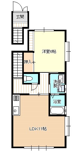 牛久市刈谷町のアパートの間取り