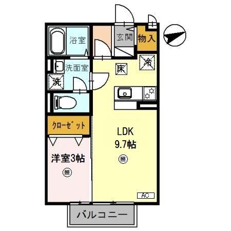 敦賀市御名のアパートの間取り