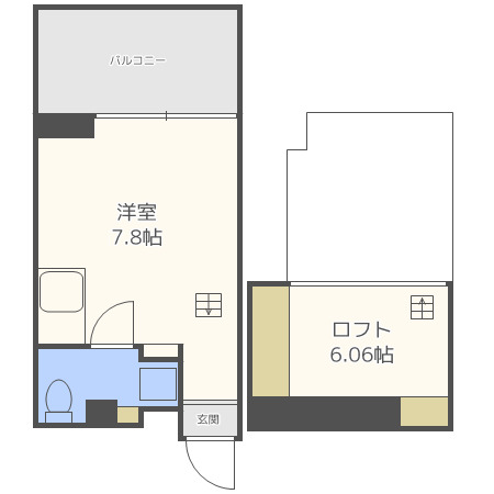 是空NAMBA NISHI15の間取り