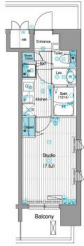 中央区銀座のマンションの間取り