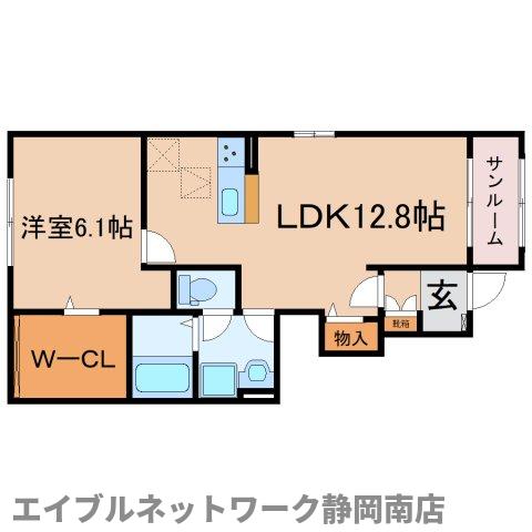 藤枝市堀之内のアパートの間取り