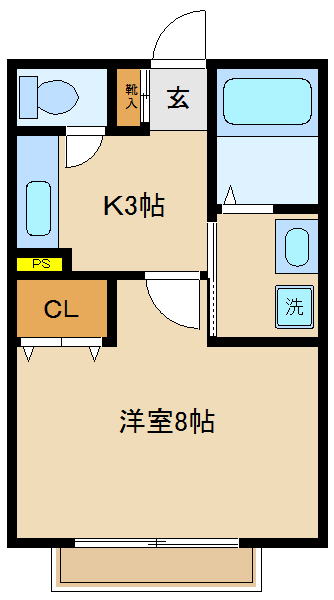 【ヴェーエスコートＤの間取り】