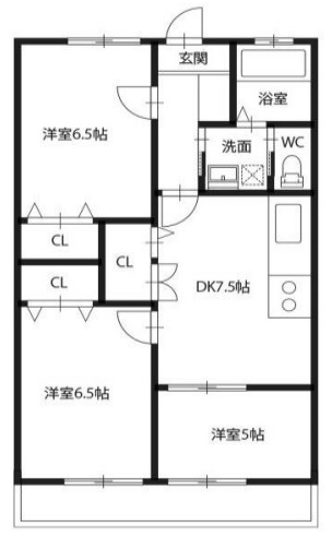 阿南市領家町のアパートの間取り