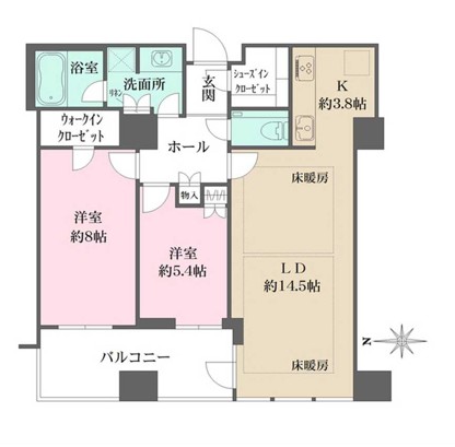 大阪市北区堂島のマンションの間取り