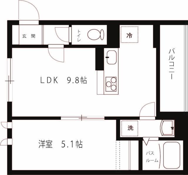 調布市深大寺元町のマンションの間取り