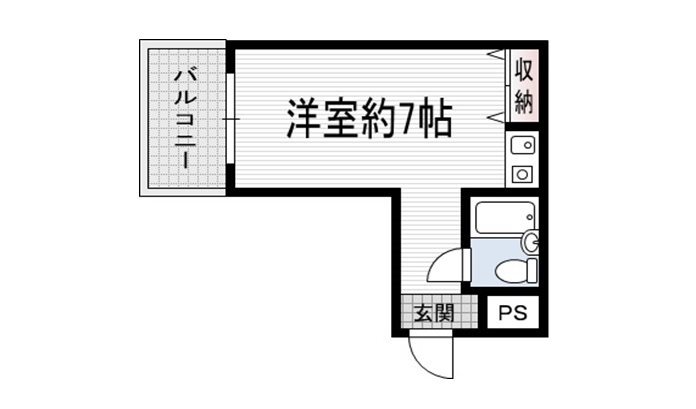 京都市下京区本塩竈町のマンションの間取り