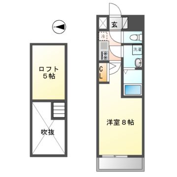 【エステムコート名古屋栄デュアルレジェンドの間取り】