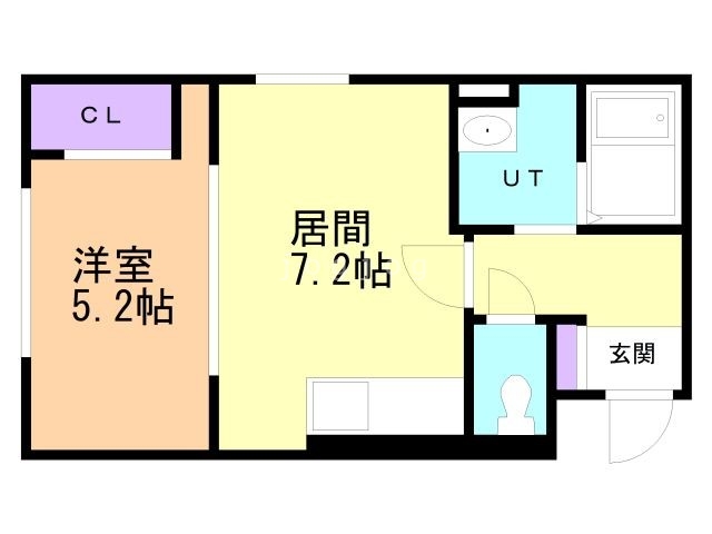 札幌市豊平区平岸五条のマンションの間取り