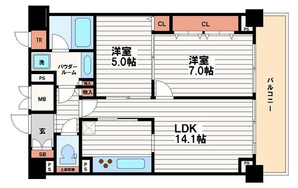 エスリード長堀タワーの間取り