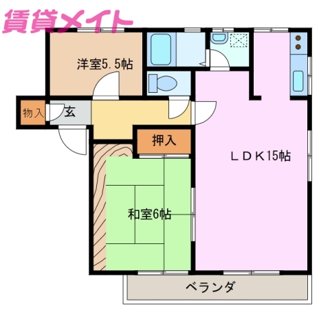 べレヴュー　A棟の間取り