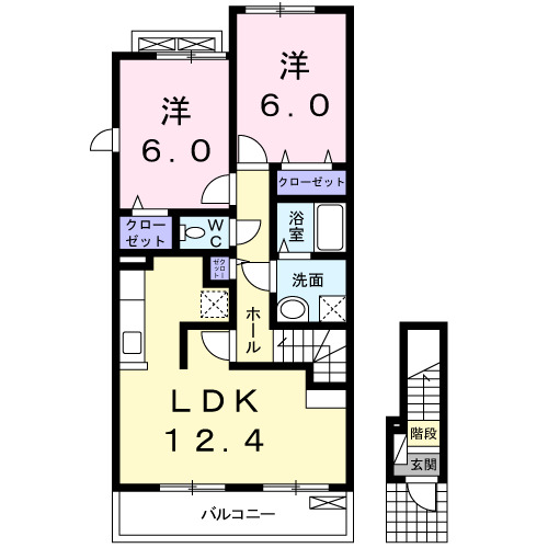 コスモス花影壱番館の間取り