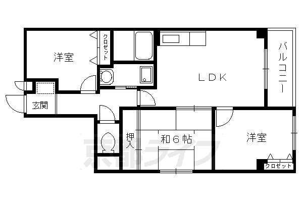 フォートレス朱雀野の間取り