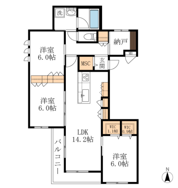 ベラ　ヴィータの間取り