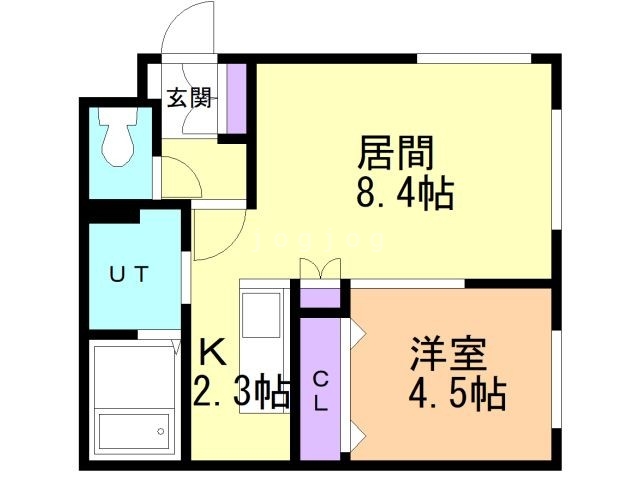 札幌市北区北三十四条西のマンションの間取り