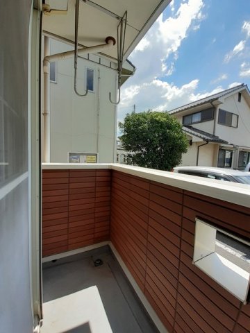 バルコニー　外からの目が気にならないバルコニーで洗濯物が干せます