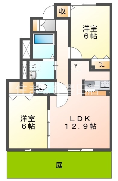 ＪＲ東海道本線 東刈谷駅 徒歩15分 2階建 築12年の間取り写真