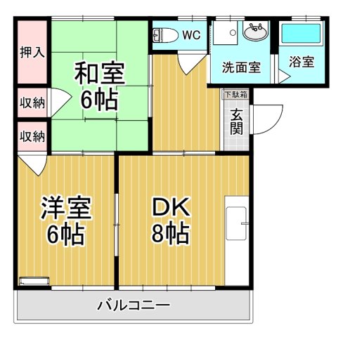 ハイツ花梨の間取り写真