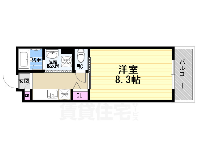 地下鉄東西線 二条駅 徒歩3分 5階建 築18年の間取り写真