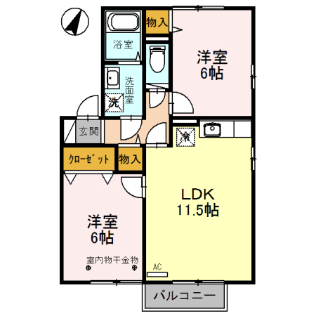 グレイスフルスクエア　Ｄの間取り