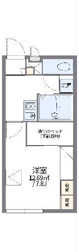 レオパレスサンマリン津の間取り