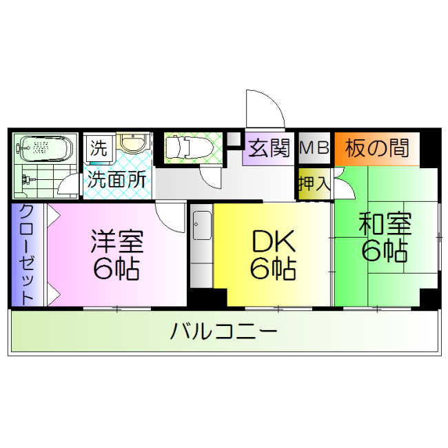 たくわ壱番館の間取り写真