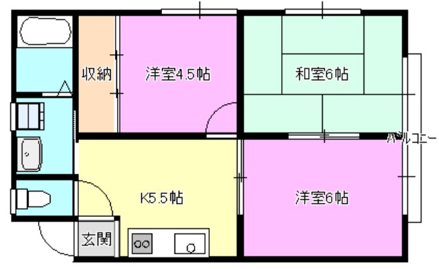 コーポタキモリの間取り