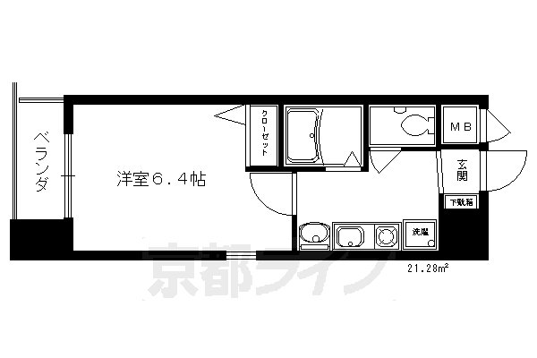 エイペックス京都新京極Iの間取り