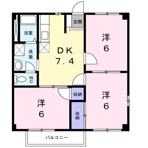 【ニューシティ国富の間取り】