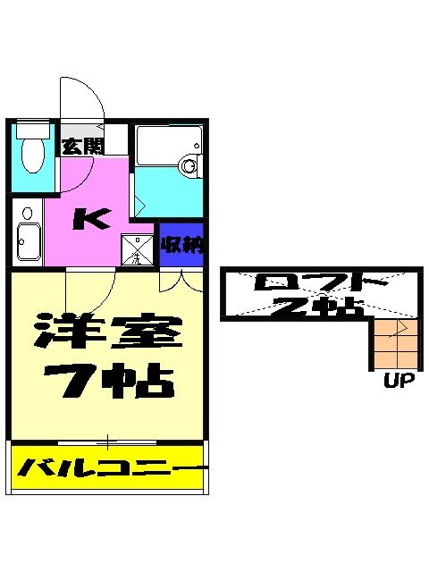 習志野市谷津のアパートの間取り